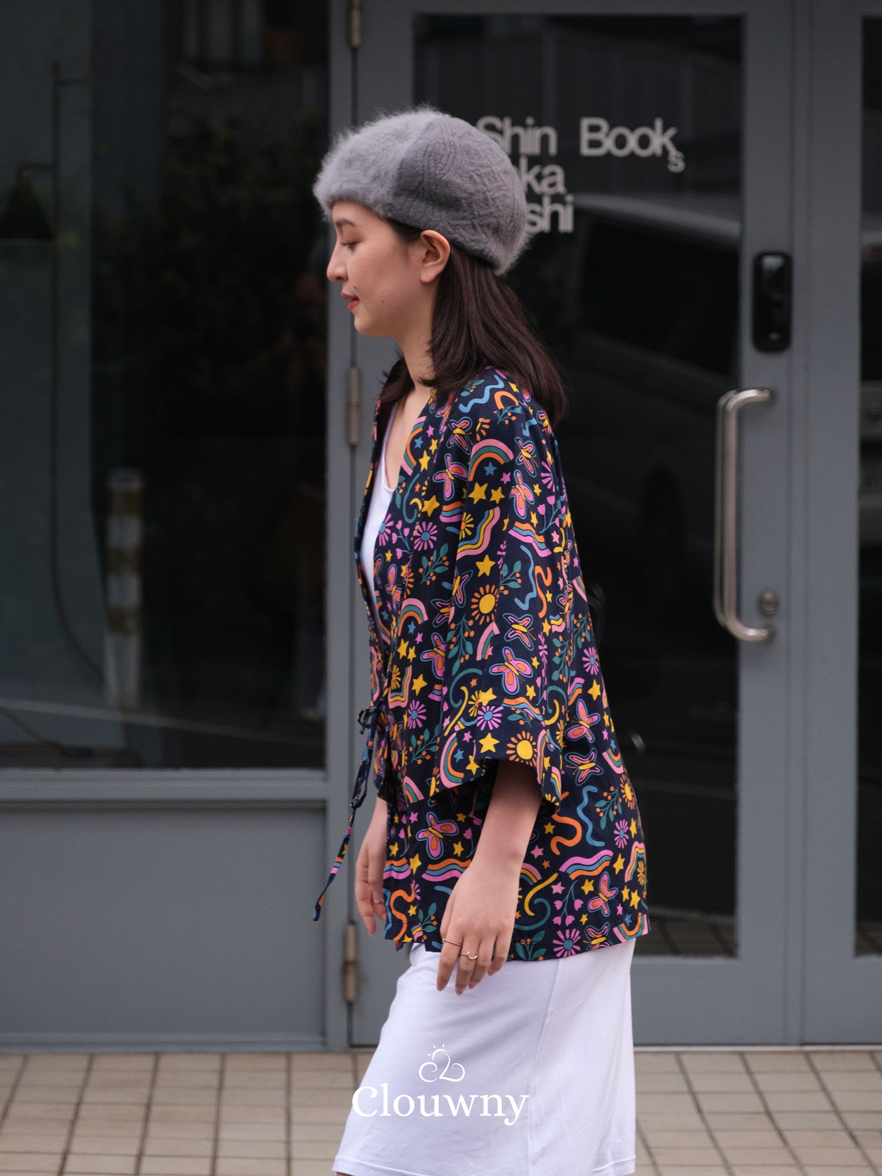 Hare Kimono Outer - Navy